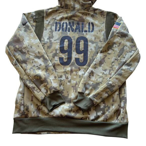 Nike Los Angeles Rams Salute To Service #99 Donald NWT Performance Hoodie Size L - Picture 11 of 11